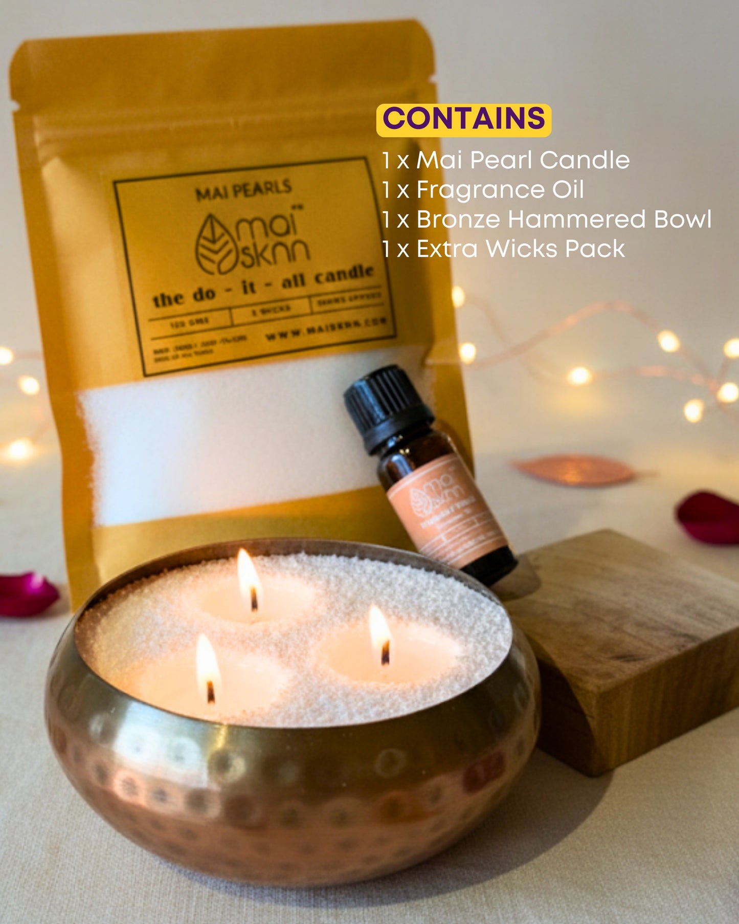 Bronze Hammered Candle