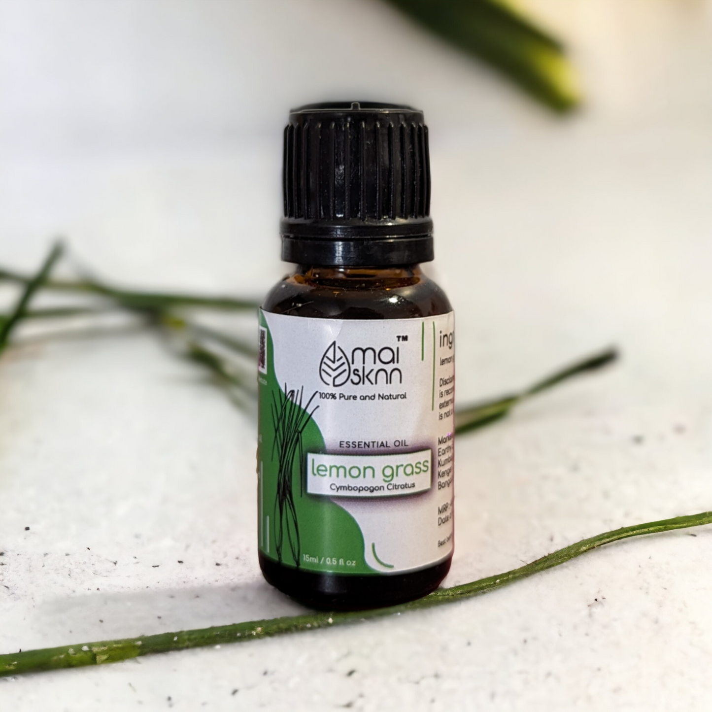 Lemongrass Essential Oil for Hair Strengthening  &  Refreshing Feeling - 15ml